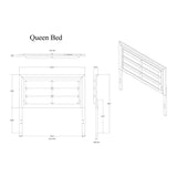 Queen Farmhouse Solid Wood MDF Storage Bed Frame - Driftwood - Omega Lifestyles