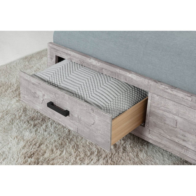 Queen Farmhouse Solid Wood MDF Storage Bed Frame - Omega Lifestyles