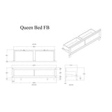 Queen Farmhouse Solid Wood MDF Storage Bed Frame - Driftwood - Omega Lifestyles