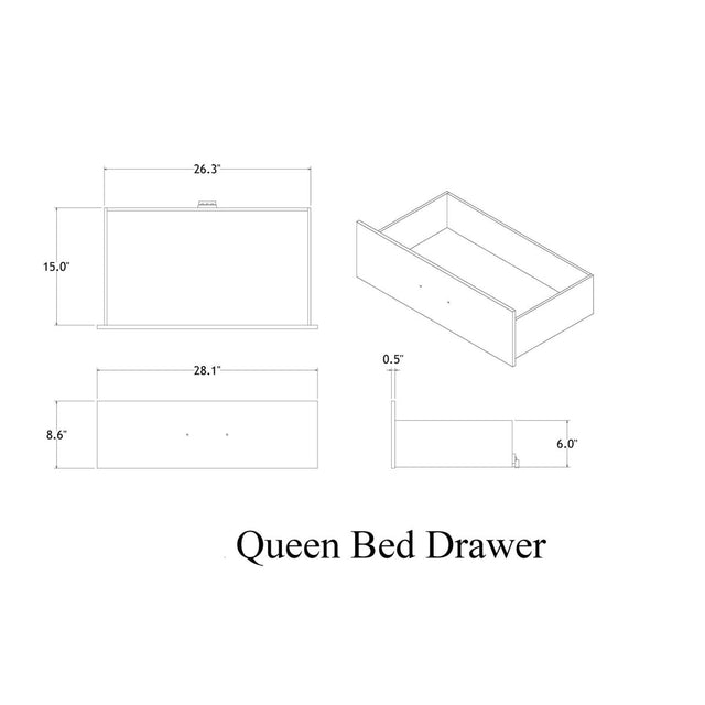 Queen Farmhouse Solid Wood MDF Storage Bed Frame - Omega Lifestyles