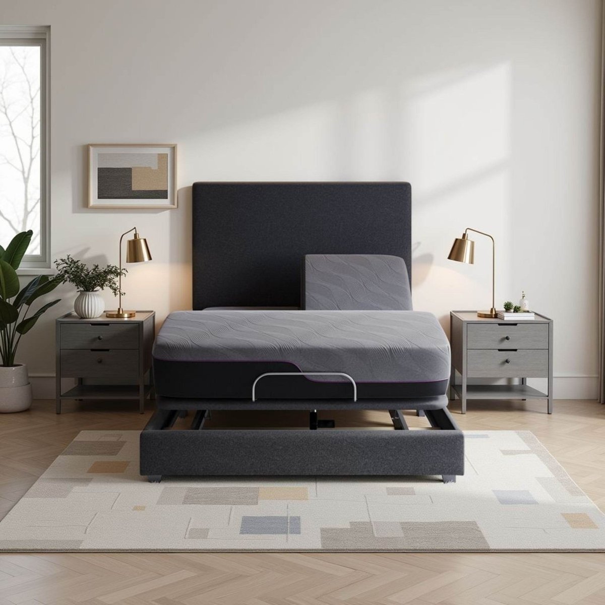 Queen Firm 11 - Inch Cooling Latex Foam Flex Top Mattress - Driftwood - Omega Lifestyles