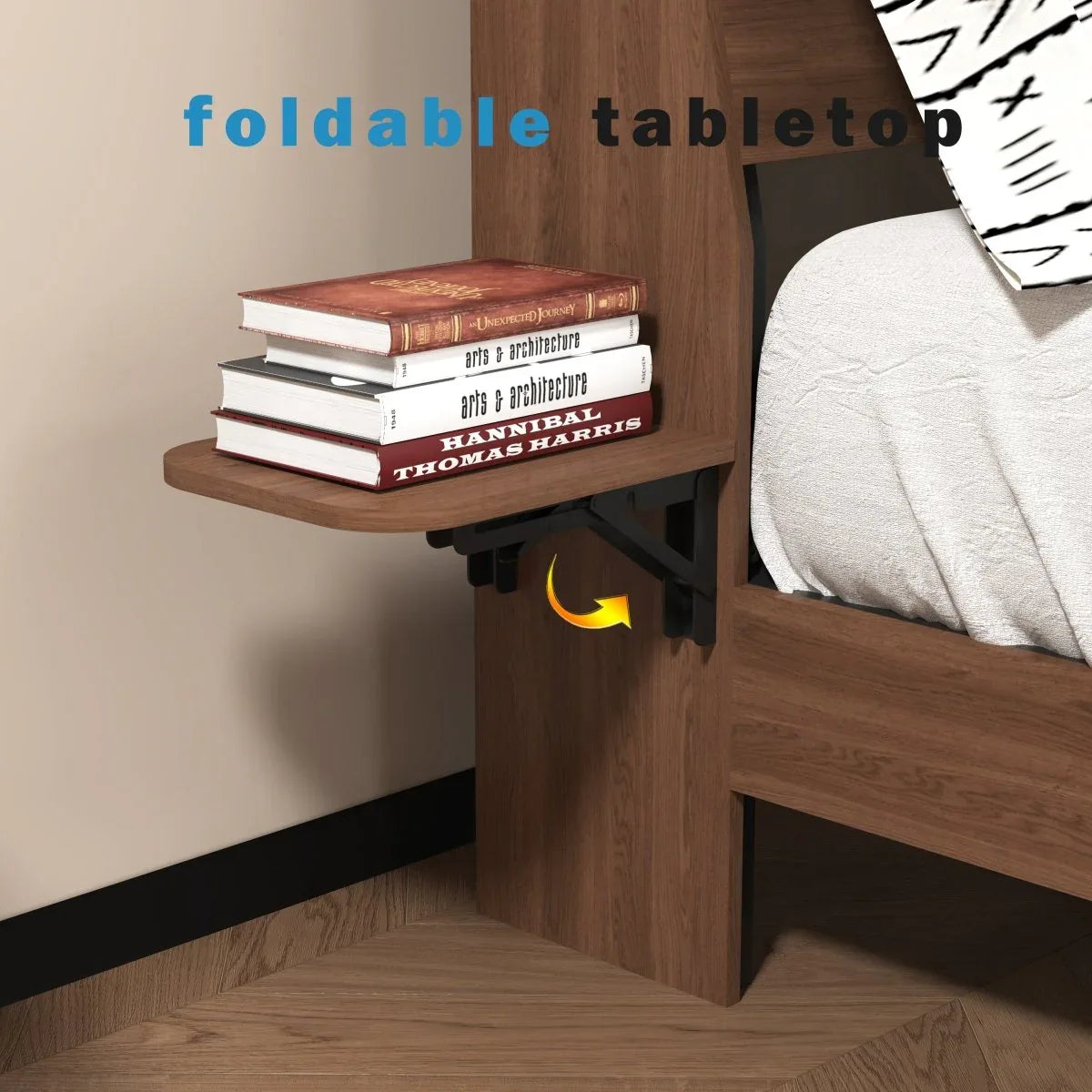 Queen Floating Bed Frame With LED Lights Charging Station - Omega Lifestyles