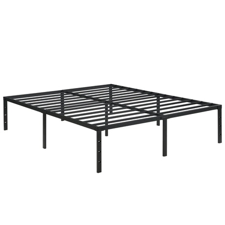 Queen Heavy Duty Metal Bed Frame With Storage Space - Omega Lifestyles