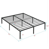 Queen Heavy Duty Metal Bed Frame With Storage Space - Omega Lifestyles