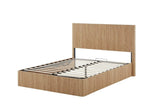 Queen Hydraulic Lift Storage Bed Frame Oak Finish - Omega Lifestyles