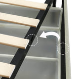 Queen Ivory Velvet Upholstered Wingback Storage Bed Frame - Driftwood - Omega Lifestyles