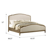 Queen Solid Wood Foam Upholstered Bed Frame - Driftwood - Omega Lifestyles