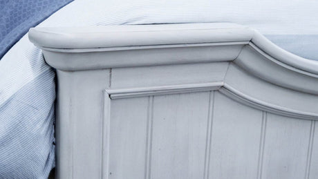 Queen Solid Wood Gray Panel Bed Frame - Driftwood - Omega Lifestyles