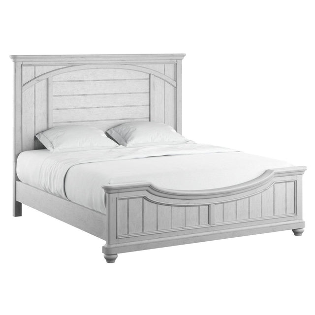 Queen Solid Wood Gray Panel Bed Frame - Driftwood - Omega Lifestyles