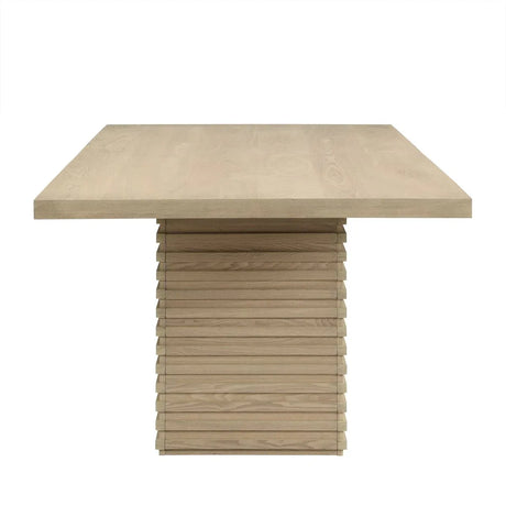Rectangular Solid Wood Dining Table Seats Six - Omega Lifestyles