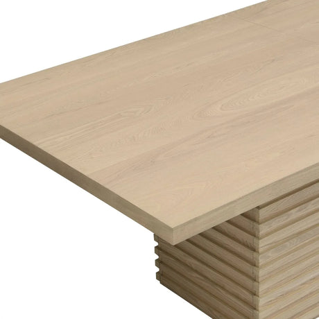 Rectangular Solid Wood Dining Table Seats Six - Omega Lifestyles