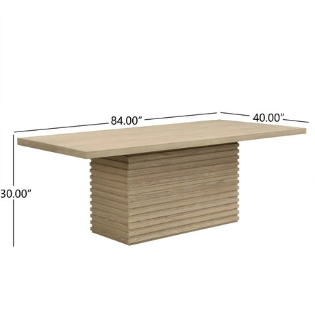 Rectangular Solid Wood Dining Table Seats Six - Omega Lifestyles
