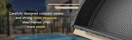 Retractable Canopy Rattan Outdoor Daybed With Cushions - Omega Lifestyles