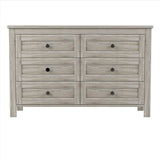 Retro Farmhouse Style Antique Gray Wooden Dresser - Sleep Galleria