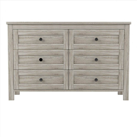 Retro Farmhouse Style Antique Gray Wooden Dresser - Sleep Galleria