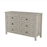 Retro Farmhouse Style Antique Gray Wooden Dresser - Sleep Galleria