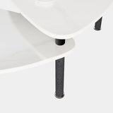 Rotatable Modern White Sintered Stone Top Coffee Table - Omega Lifestyles