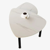 Rotatable Modern White Sintered Stone Top Coffee Table - Omega Lifestyles