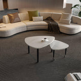 Rotatable Modern White Sintered Stone Top Coffee Table - Omega Lifestyles