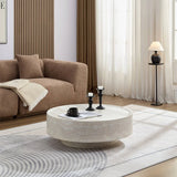 Round Fiberglass Durable Coffee Table With Open Storage - Omega Lifestyles