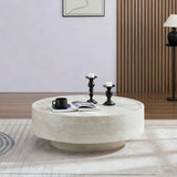 Round Fiberglass Durable Coffee Table With Open Storage - Omega Lifestyles