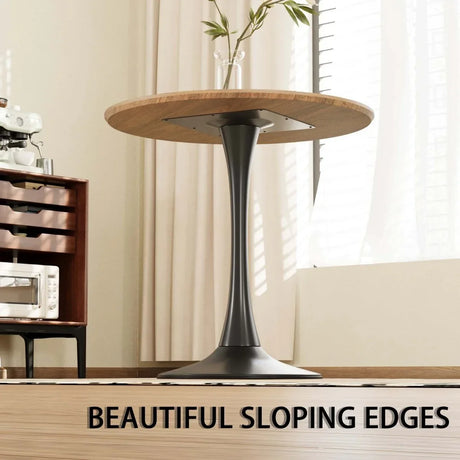 Round Tulip Dining Table And 2 PU Cushioned Chairs Set - Omega Lifestyles