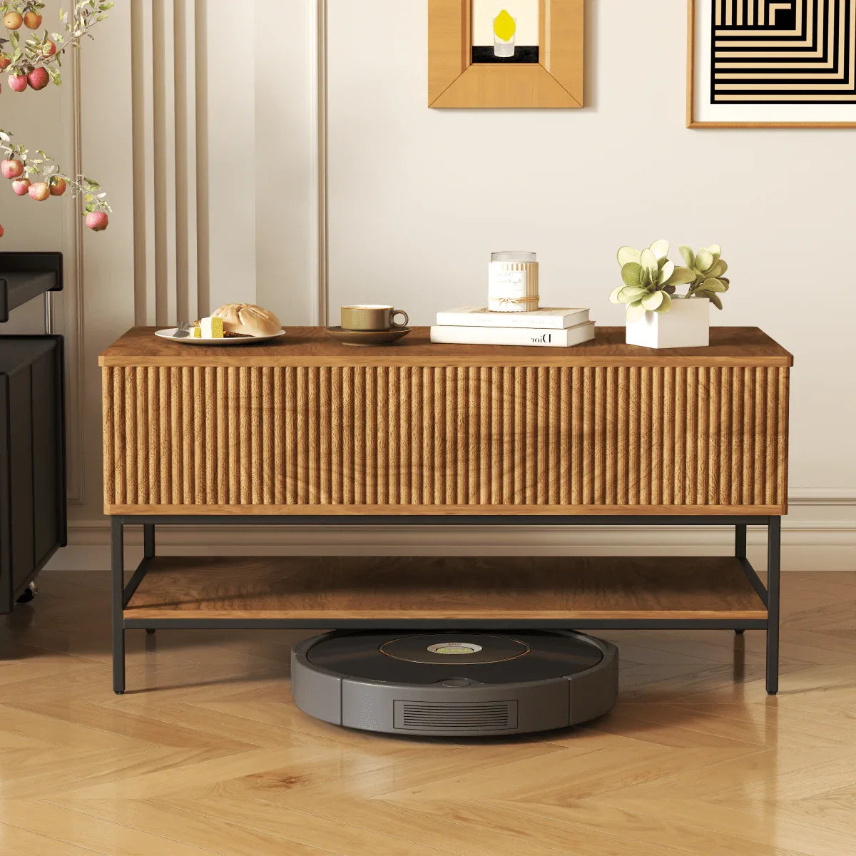 Rustic Farmhouse Lift Top Coffee Table With Storage - Omega Lifestyles