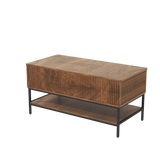 Rustic Farmhouse Lift Top Coffee Table With Storage - Omega Lifestyles