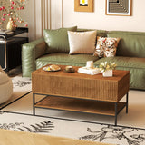 Rustic Farmhouse Lift Top Coffee Table With Storage - Omega Lifestyles