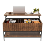 Rustic Farmhouse Lift Top Coffee Table With Storage - Omega Lifestyles
