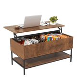 Rustic Farmhouse Lift Top Coffee Table With Storage - Omega Lifestyles