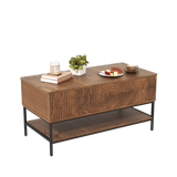 Rustic Farmhouse Lift Top Coffee Table With Storage - Omega Lifestyles