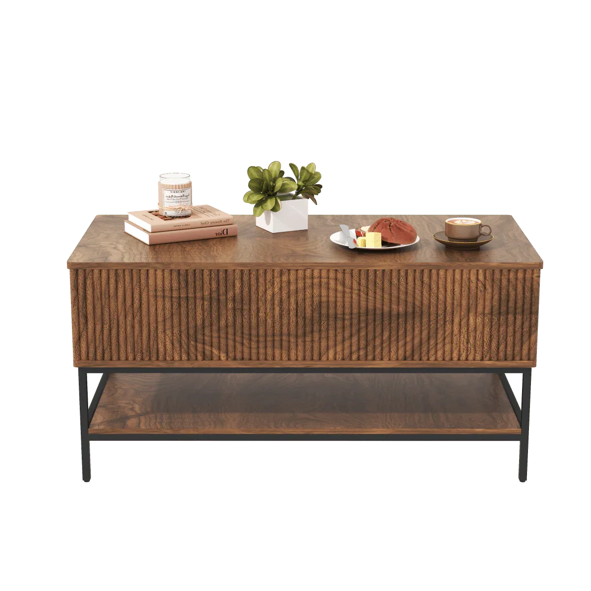 Rustic Farmhouse Lift Top Coffee Table With Storage - Omega Lifestyles