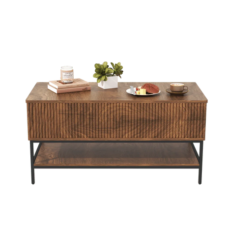 Rustic Farmhouse Lift Top Coffee Table With Storage - Omega Lifestyles