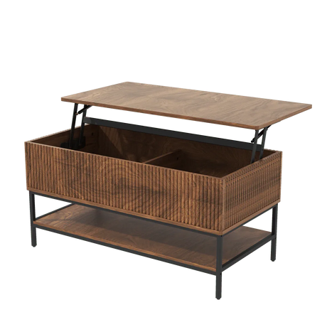 Rustic Farmhouse Lift Top Coffee Table With Storage - Omega Lifestyles