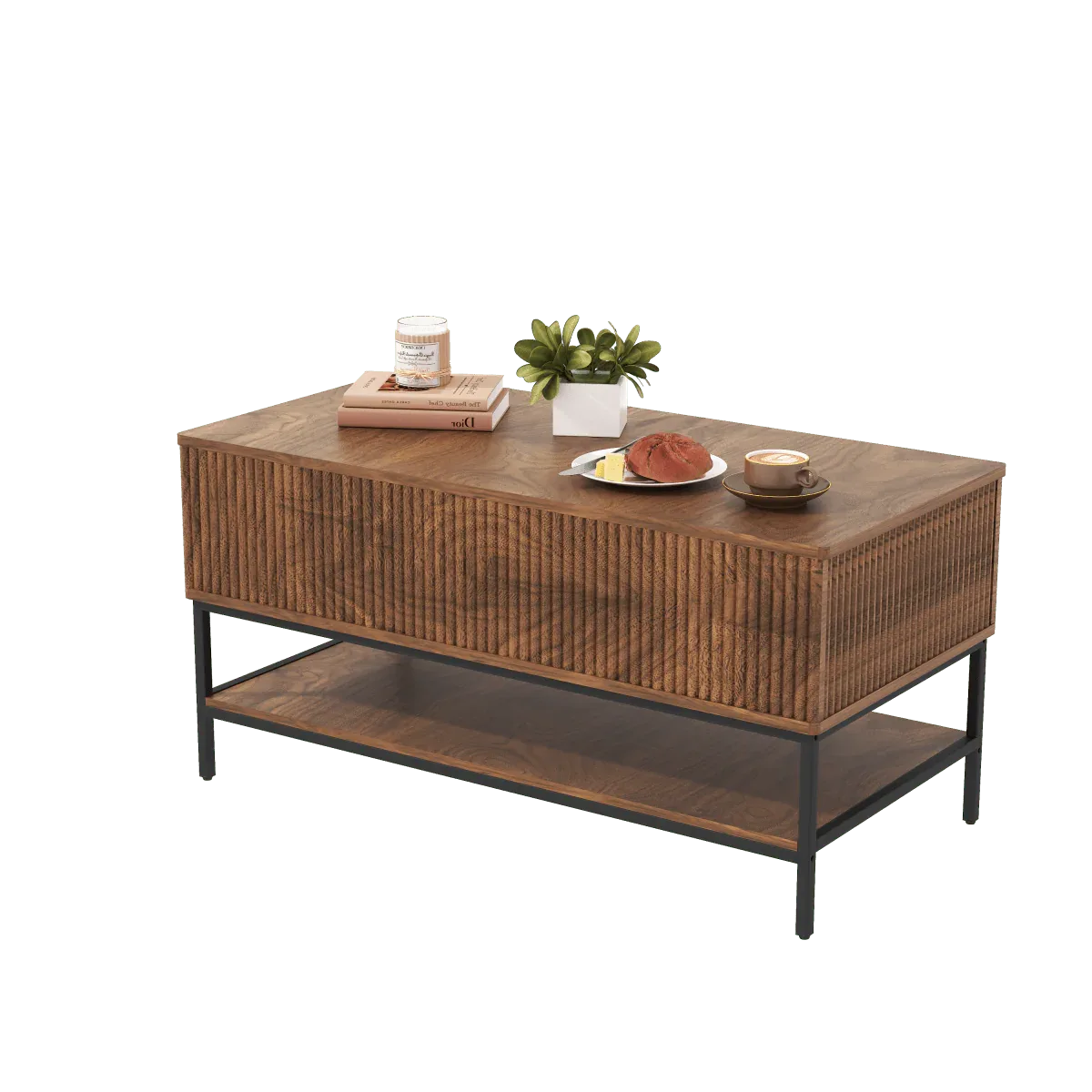Rustic Farmhouse Lift Top Coffee Table With Storage - Omega Lifestyles