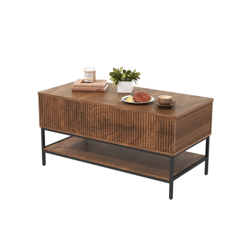 Rustic Farmhouse Lift Top Coffee Table With Storage - Omega Lifestyles