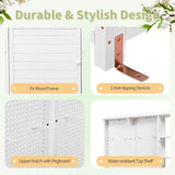 Rustic Fir Wood Potting Bench With Hutch and Storage - Driftwood - Omega Lifestyles