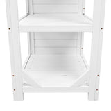 Rustic Fir Wood Potting Bench With Hutch and Storage - Driftwood - Omega Lifestyles