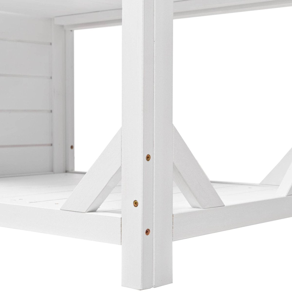 Rustic Fir Wood Potting Bench With Hutch and Storage - Driftwood - Omega Lifestyles