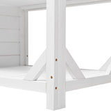 Rustic Fir Wood Potting Bench With Hutch and Storage - Driftwood - Omega Lifestyles