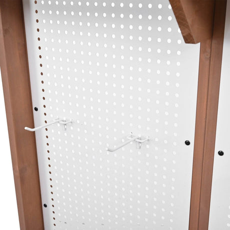 Rustic Fir Wood Potting Bench With Storage Hutch - Omega Lifestyles