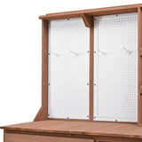 Rustic Fir Wood Potting Bench With Storage Hutch - Omega Lifestyles