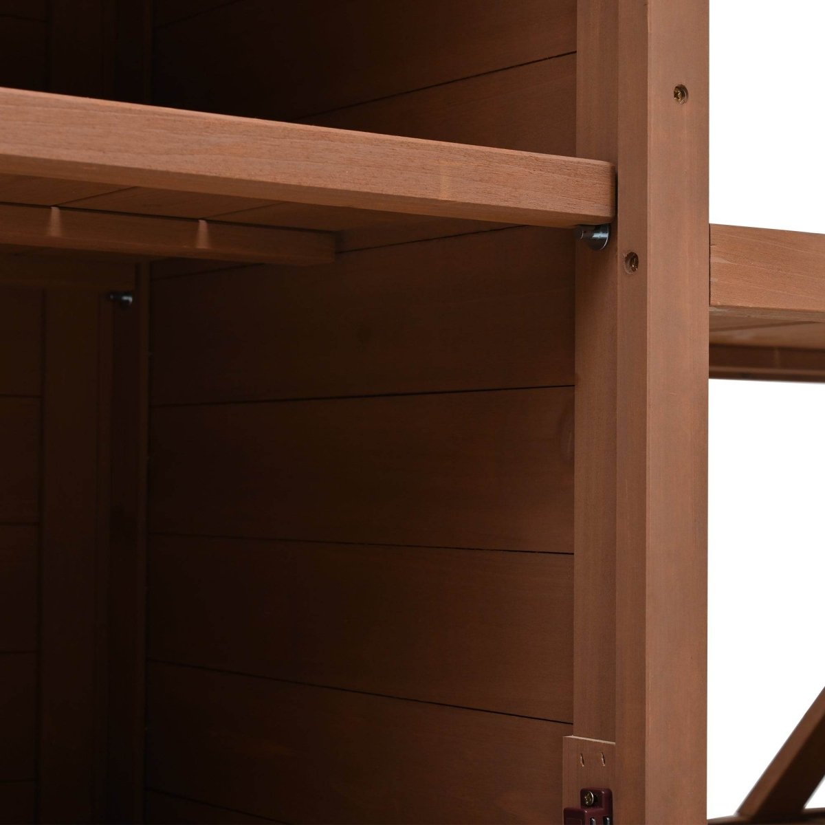 Rustic Fir Wood Potting Bench With Storage Hutch - Omega Lifestyles