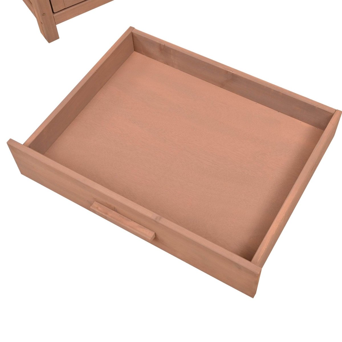 Rustic Fir Wood Potting Bench With Storage Hutch - Omega Lifestyles