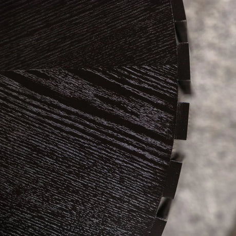 Set Of 2 Black Fluted Solid Wood MDF Coffee Tables - Omega Lifestyles