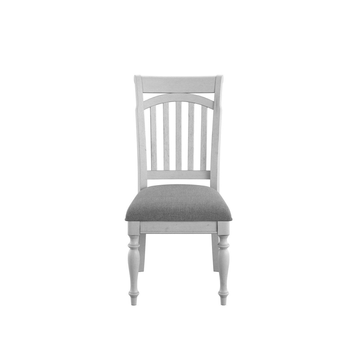 Set of 2 Gray Solid Wood Slat Back Dining Chairs - Driftwood - Omega Lifestyles