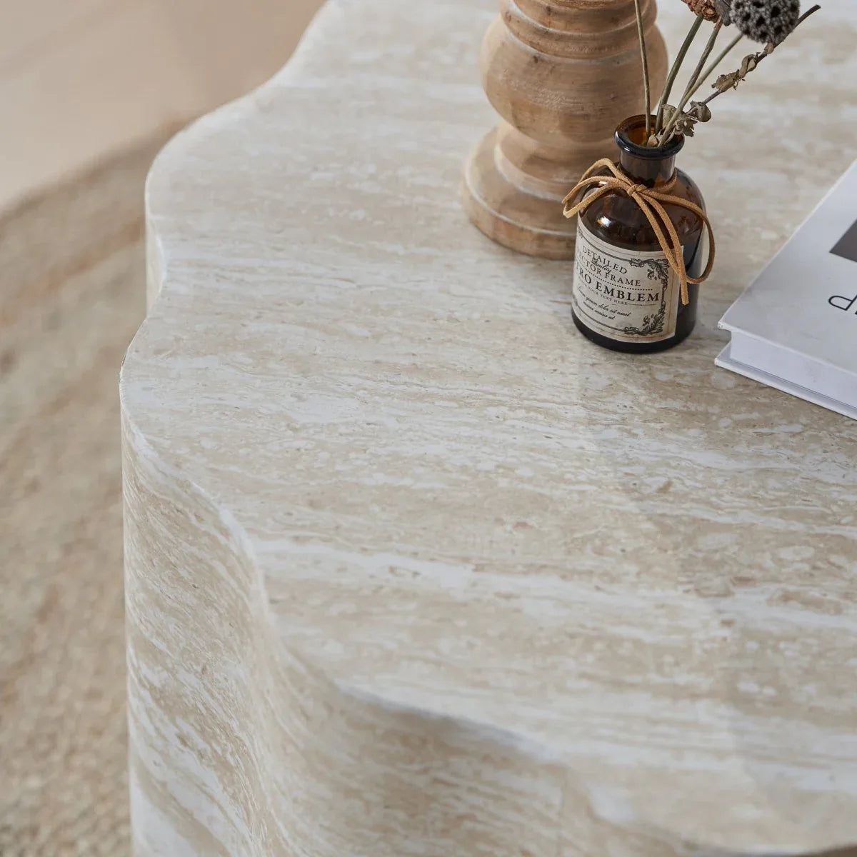 Set of 2 Minimalist Round Engineered Wood Coffee Tables - Omega Lifestyles