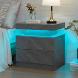 Set of 2 Modern LED Remote Controlled Nightstands - Omega Lifestyles