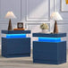 Set of 2 Modern LED Remote Controlled Nightstands - Omega Lifestyles